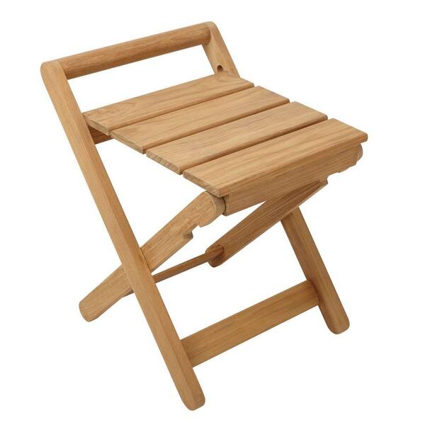 Barclay Products Folding Teak Shower Seat in Wood