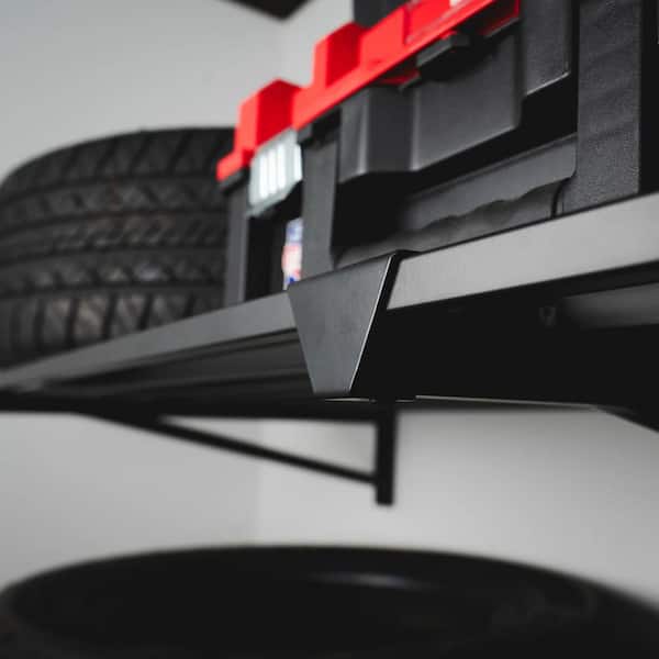 2 ft. x 6 ft. Bristol Garage Wall Mount Shelves : 2 Pack : Black