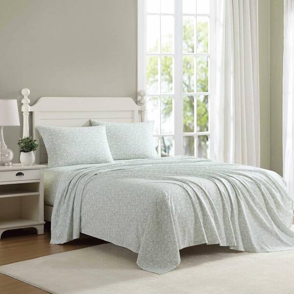 Laura Ashley Heirloom Ditzy 3-Piece Moss Green Cotton Twin Xl