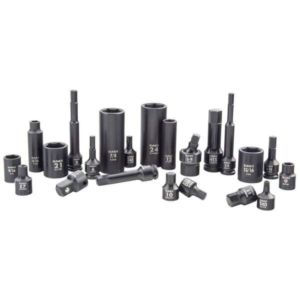 SUNEX TOOLS Mixed Drive Master Impact Socket Set (181-Piece) 10181
