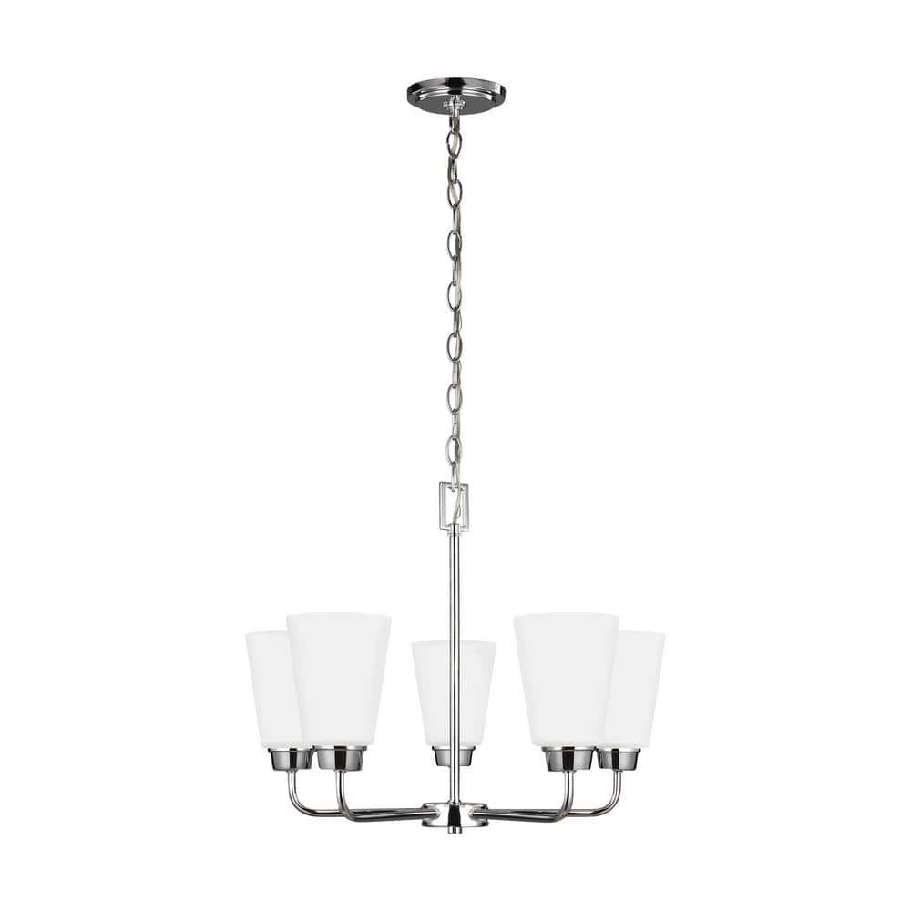 Kerrville 5-Light Chrome Chandelier with LED Bulbs price history on PriceWatchPro