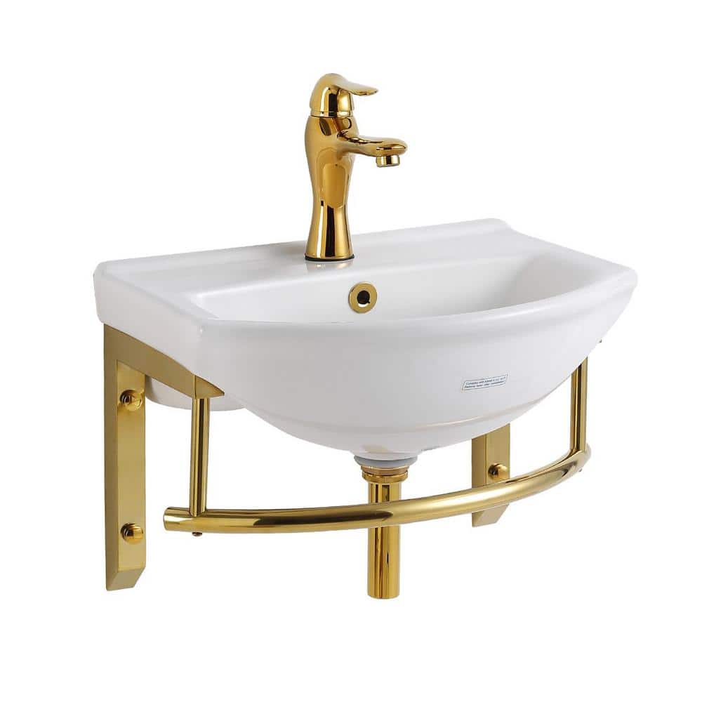 RENOVATORS SUPPLY MANUFACTURING Ridge White Ceramic Small Wall Mounted ...