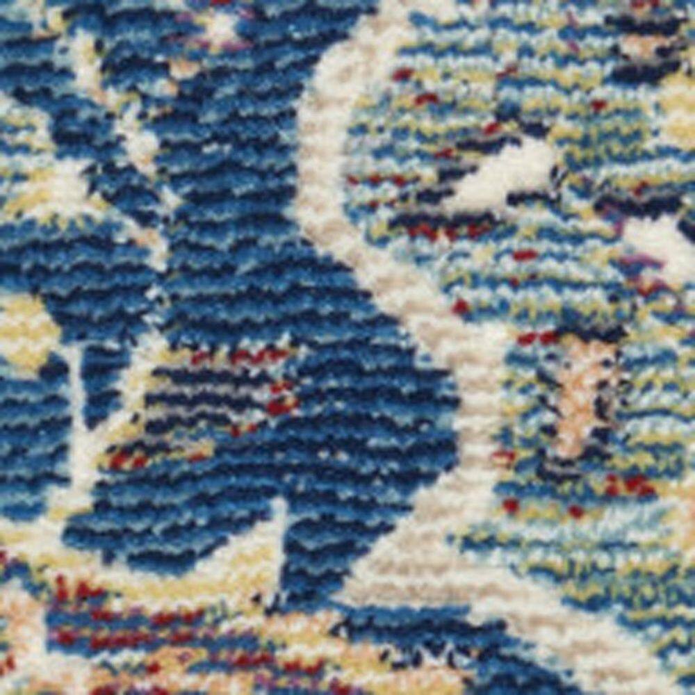 4' X 6' Ivory Navy Blue and Yellow Floral Distressed Non Skid Area Rug price history on PriceWatchPro
