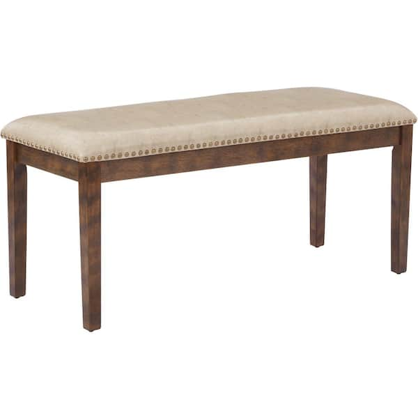 OSP Home Furnishings Beige Langston Bench