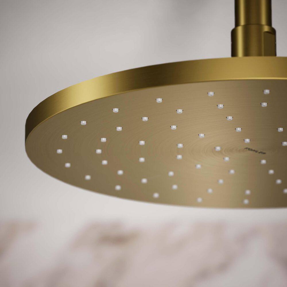 10'' Vibrant Moderne Brushed Gold Brass Rain Shower Head