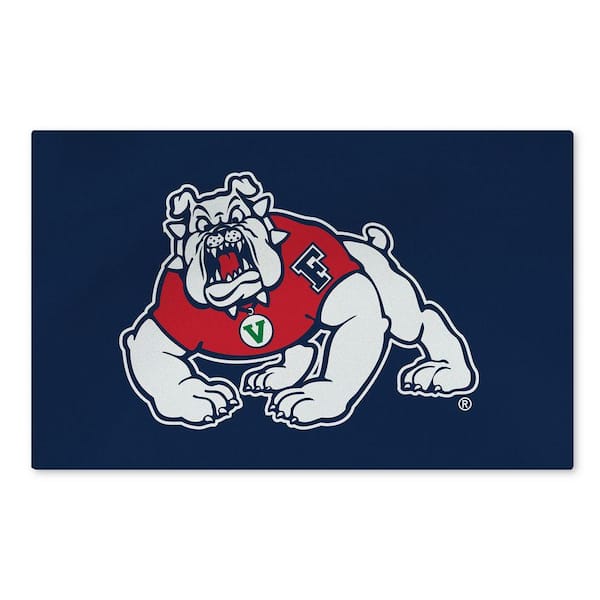 Fresno State Bulldogs NCAA Logo Washable Rug 36 in. x 62 in. Area Rug