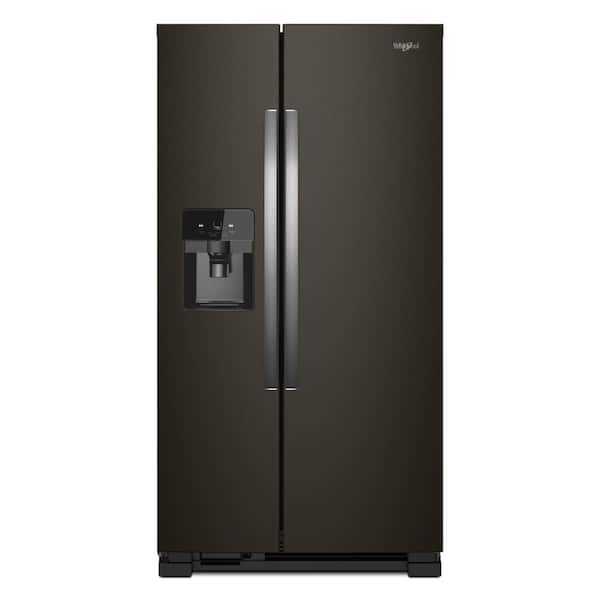 Whirlpool 24.5 cu. ft. Side by Side Refrigerator in Fingerprint Resistant Black Stainless