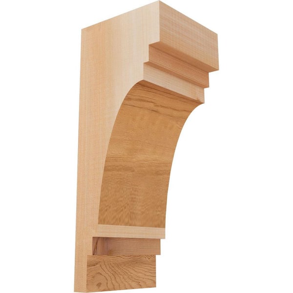 Ekena Millwork 5-1/2 in. x 6 in. x 14 in. Western Red Cedar Pescadero Smooth Corbel