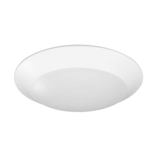 NICOR DSK 8 in. White Integrated LED Flush Mount Surface Mount Downlight, 4000K
