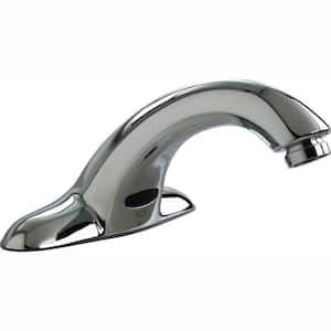 Commercial Touchless 4 in. Centerset Single-Handle Bathroom Faucet with Battery Power in Chrome (Valve Not Included)