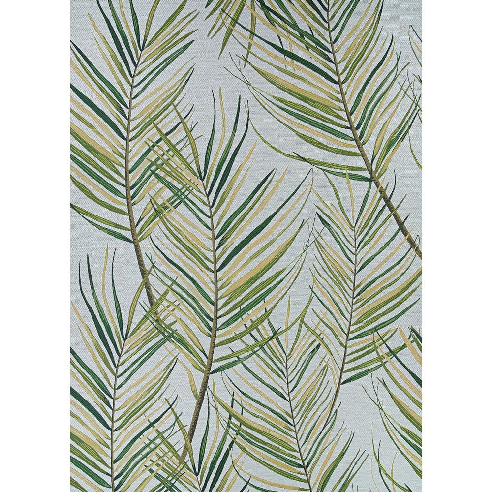Black Floral Synthetic 4' x 6' Easy Care Stain-resistant Rug