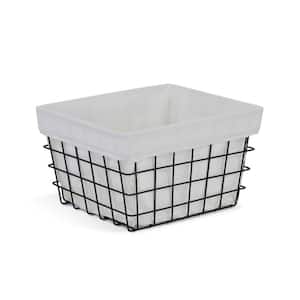 Victoria 7.7 in. H x 12.7 in. W x 10.5 in. H White Metal Cube Storage Bin