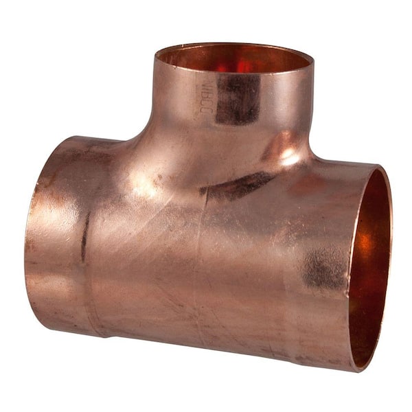 Everbilt 2 in. x 2 in. x 1-1/2 in. Copper DWV All Cup Reducing Tee Fitting