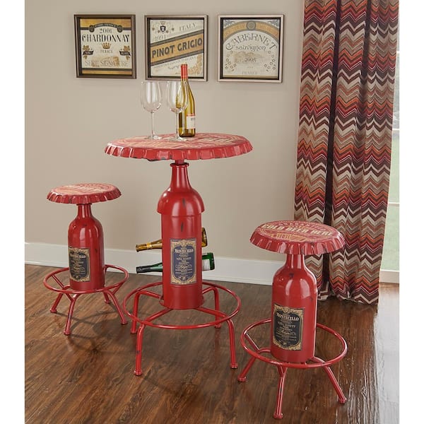 Powell Company Bottle Pub Red Table
