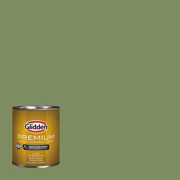 Glidden Premium 1 qt. Moss Point Green PPG1121-6 Satin Exterior