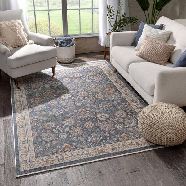 Well Woven Tivoli Zocalo Global Vintage Oriental Blue 3 ft. 11 in. x 5 ft.  11 in. Distressed Area Rug TIV-16-4 - The Home Depot