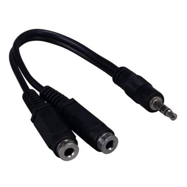 SANOXY 6 in. 3.5 mm Stereo Male to Two 3.5 mm Stereo Female Audio Cable