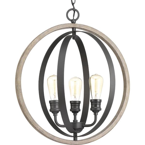 Progress Lighting Conestee Collection 3-Light Graphite Pendant