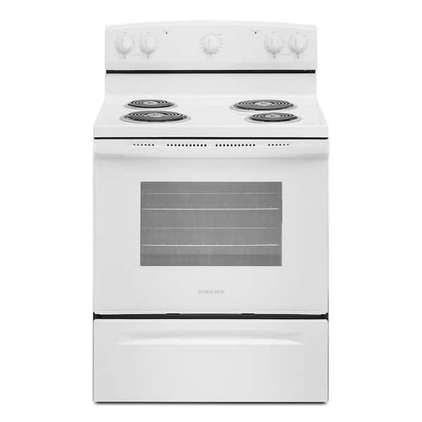 30 in. 4 Elements Freestanding Electric Range in White with Extra-Large Oven Window