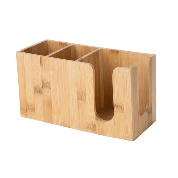 Mod Caddy Desktop Organizer - White with Natural Wood Handle