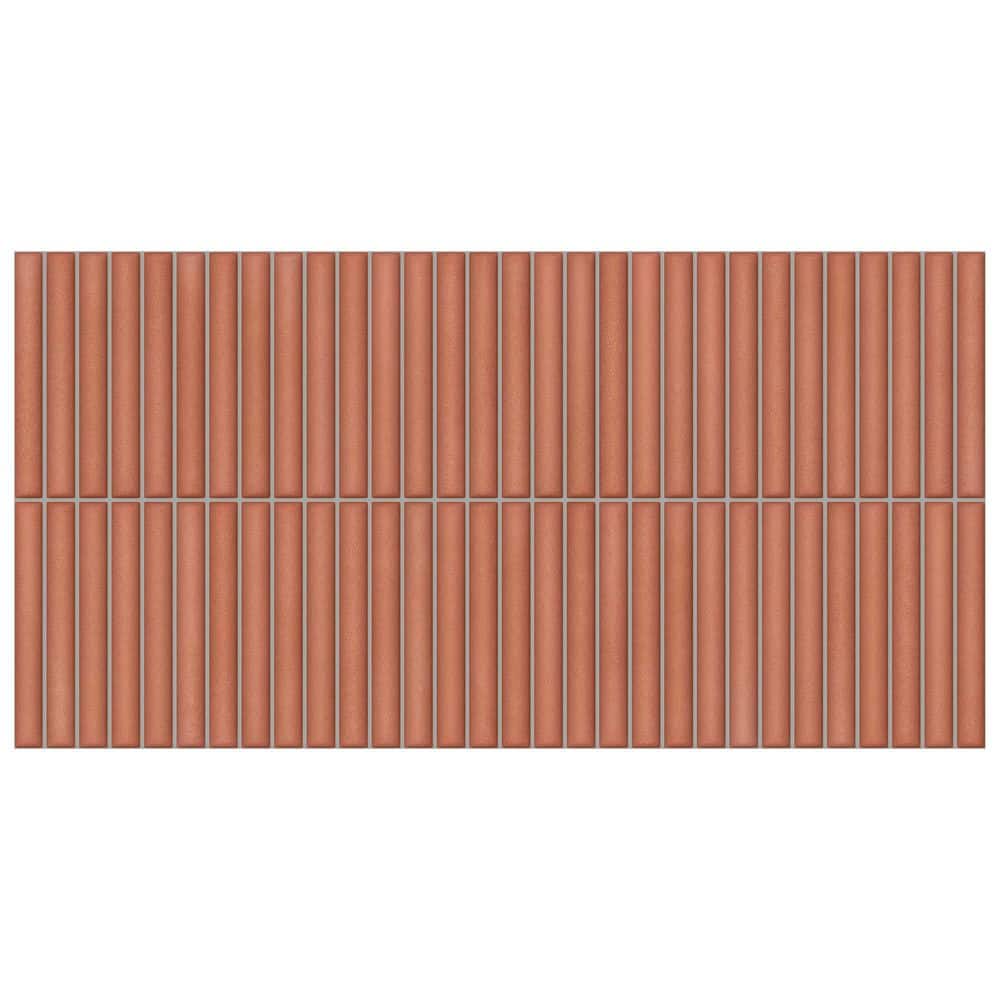 Spanish Lingot 12 in. x 24 in. x 9mm 3D Glazed Fluted Porcelain Wall Tile Case-Coral (5 Piece, 10.76 Sq. Ft. / Case) price history on PriceWatchPro