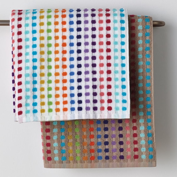 The Company Store Spectrum Multicolored Geometric Cotton Bath Sheet  VJ59-BSH-MULTI - The Home Depot