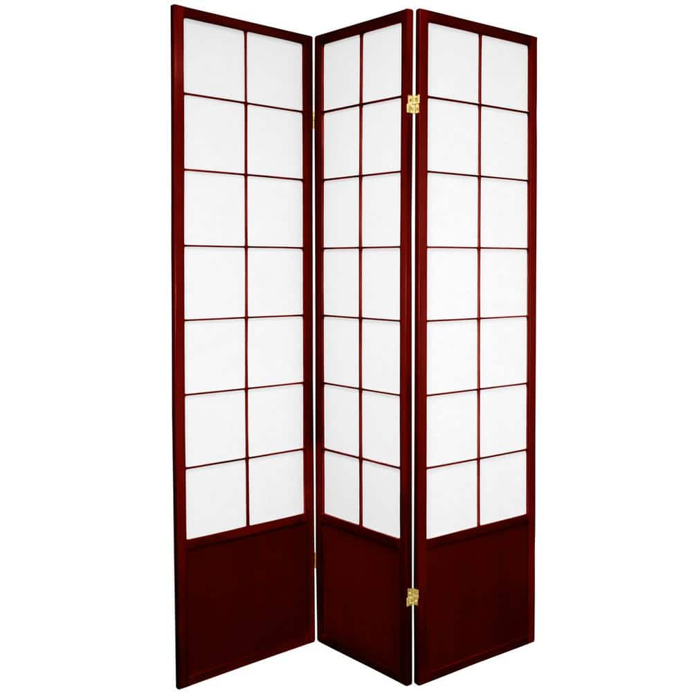 Oriental Furniture 6 ft. Rosewood 3-Panel Room Divider ZEN-RWD-3P - The ...