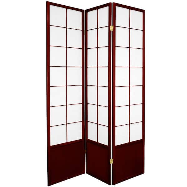6 ft. Rosewood 3-Panel Room Divider
