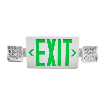 ECL3 Self-Diagnostic 25-Watt Equivalent 120-Volt Integrated LED Emergency Exit Sign, Green Lettering, Remote Capable