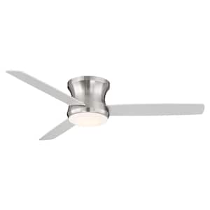 Dalecon 54 in. LED Indoor Brushed Nickel Ceiling Fan with Remote