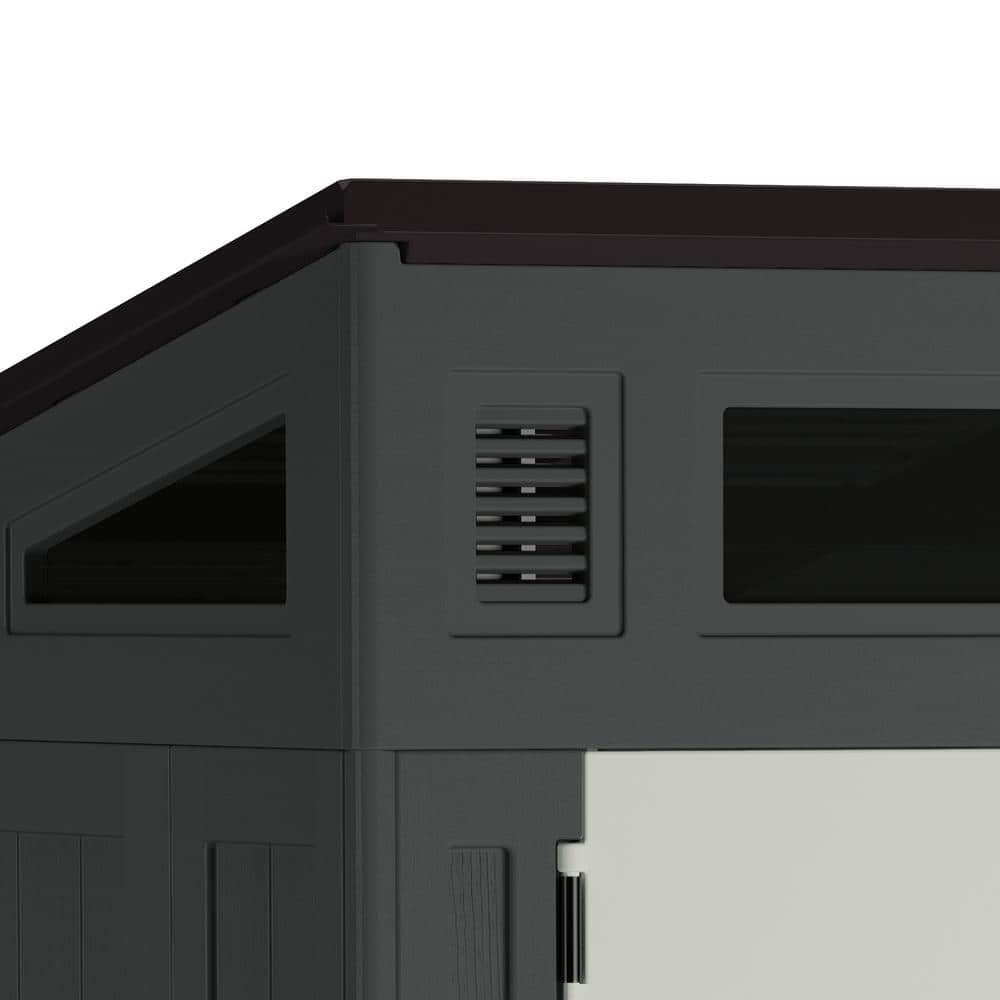 Black Modernist 6x5 ft Storage Shed with Windows