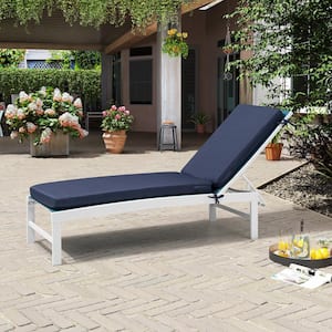 Outdoor Lounge Chair Leisure Polyester Chair Cushion in Navy Blue