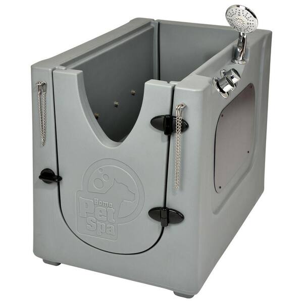 Home Pet Spa 35 in. x 24.7 in. Pet Shower and Grooming Enclosure with Removable Shelf