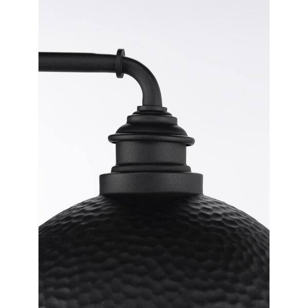 Progress Lighting - Coventry 2-Light store Hanging Lantern - Black with Hammered Glass