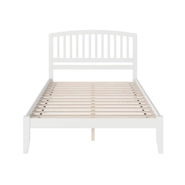 Richmond White Queen Platform Bed with Open Foot Board
