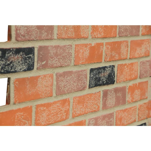 Tritan Bp Faux Brick 43 5 In X 23 75 In Polyurethane Interlocking Siding Panel In Rusty Amber Ab 4323 Rar The Home Depot