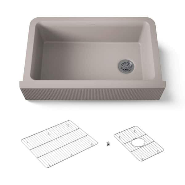 Cairn 28.63 in. Undermount Single Bowl Matte Taupe Granite Composite Kitchen Sink