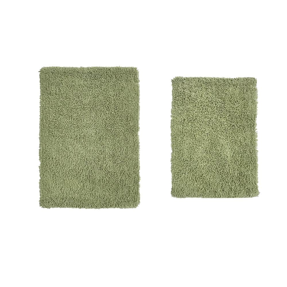 Fantasia Bath Rug 100% Cotton Bath Rug Set, Machine Wash, 2-Piece Set(S+M), Sage price history on PriceWatchPro