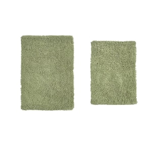 Fantasia Bath Rug 100% Cotton Bath Rug Set, Machine Wash, 2-Piece Set(S+M), Sage