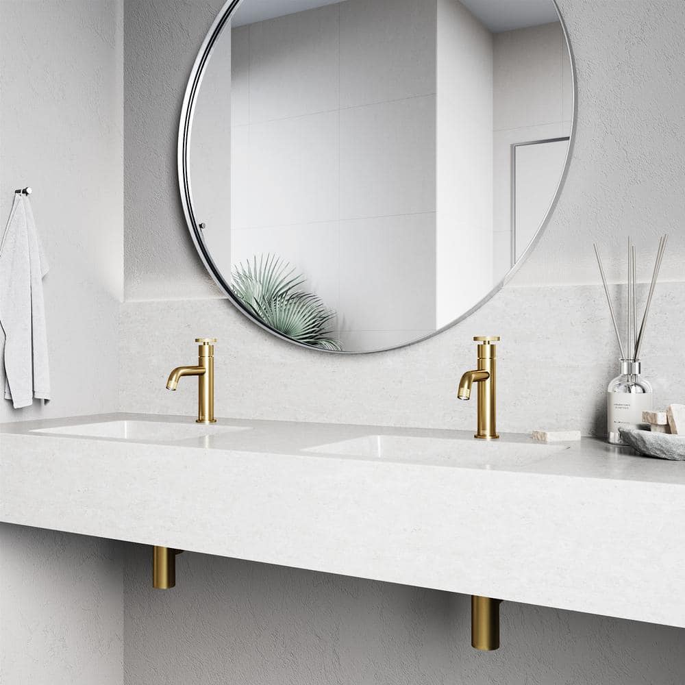Cass 8" Matte Brushed Gold Single Handle Bathroom Faucet