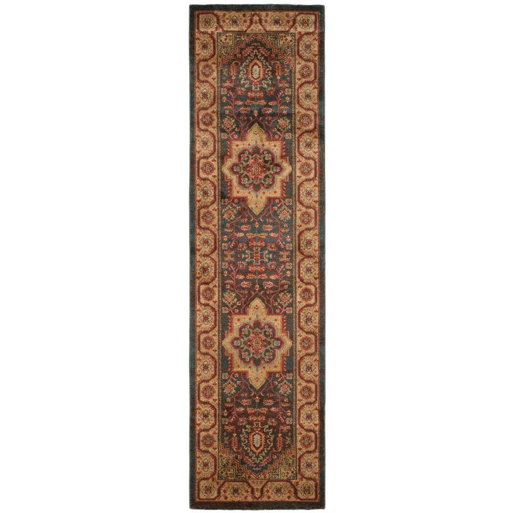 Mahal MAH656 Power Loomed Indoor Runner Rug - Navy/Natural - 2'2"x6' - Safavieh.