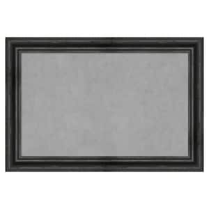 Rustic Pine Black 37 in. x 25 in. Framed Magnetic Board