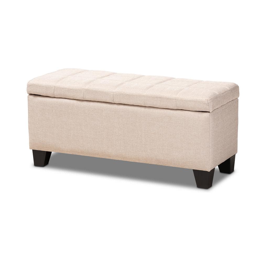 Baxton Studio Fera Beige Storage Ottoman 154 9273 HD The Home Depot