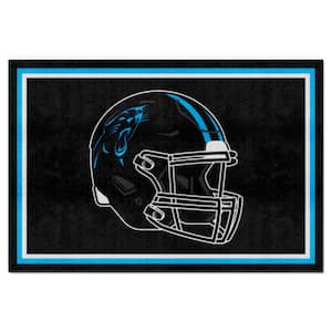Carolina Panthers Black 5 ft. x 8 ft. Plush Area Rug