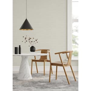 Shantung White Silk Vinyl Non-Pasted Textured Repositionable Wallpaper
