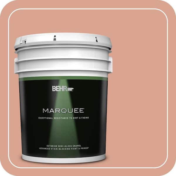 BEHR MARQUEE 5 gal. Home Decorators Collection #HDC-CT-13 Apricotta Semi-Gloss Enamel Exterior Paint & Primer