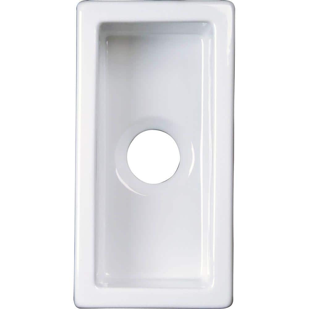 Pegasus Julie Undercounter Undermount 9875 In 0 Hole Single Bowl Kitchen Sink In White Ks23 The Home Depot