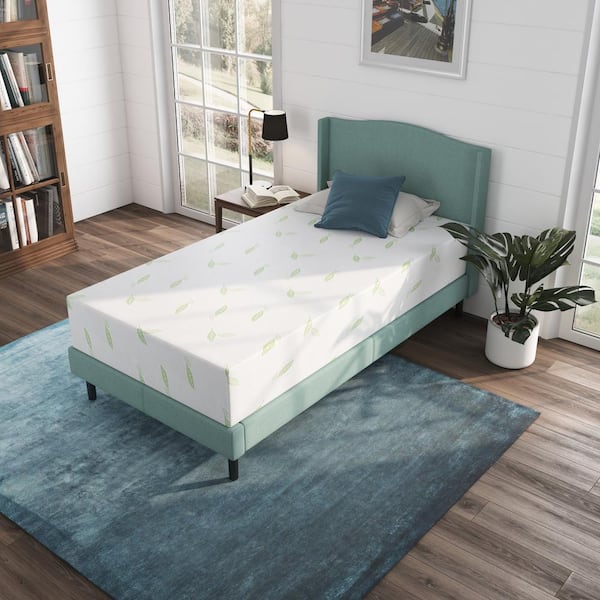 Anula Twin XL Medium Green Tea Memory Foam 10 in. Mattress