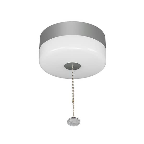 Commercial Electric Spin Light 7 In Closet Led Flush Mount Ceiling W Pull Chain Brushed Nickel Accent Clothes Rated 565901110 The Home Depot Commercial Electric Spin Light 7 In, Closet Light Fixtures Home Depot