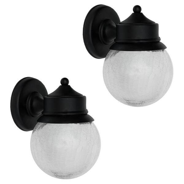 【中古品】Hampton Bay Black Outdoor LED Wall Lantern by Hampton Bay(中古品) Hampton Bay 8.63 in. Sandy Black Outdoor LED Wall Lantern Sconce